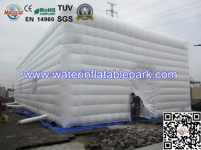 Continue Air Tent Camping White , Inflatable Building Structures For Party