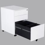 Customizable Side Open Three Drawer Mobile Pedestal Cabinet 0.6mm Thickness