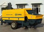Electric Engine Trailer Concrete Pump , Hydraulic Stationary Mini Concrete Pump