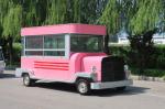 Large Vintage Food Truck with 4 Wheels Perfecta food truck hit the ground
