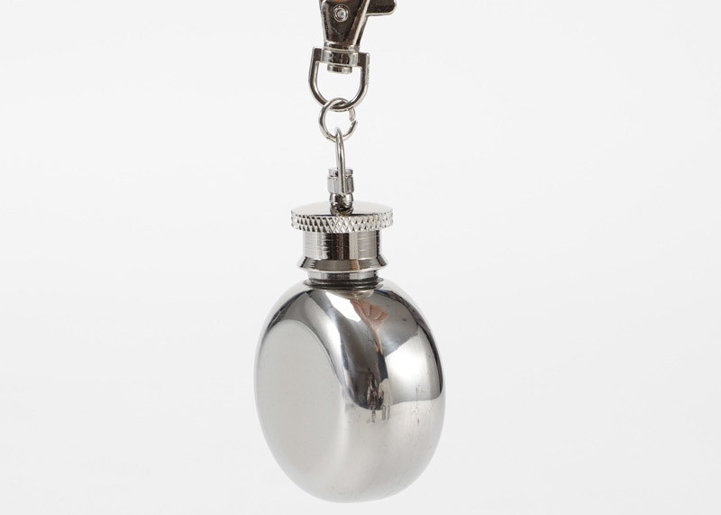 Portable Small Novelty Hip Flask 1 Ounce White Wine Bottle With Key Chain