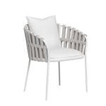 Modern Outdoor Furniture Garden Luxury Rattan Dining Chair with Custom Rope