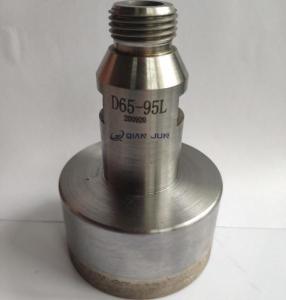 China 1/2&quot; GAS Sharp threaded diamond glass core drill bit 65mm diameter for glass drilling holes factory