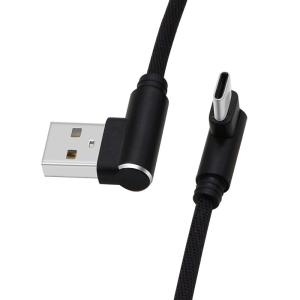 China 2.4A Fast Charge Mobile Phone Cables 1m Fiber Material Bent Adapter Game Partner factory