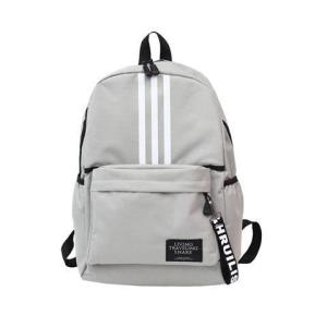 China Girl Leisure College School Student Canvas Backpack For Teenage Guys Two Zipper factory