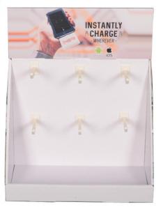 China CCNB Cardboard Countertop Displays With Hooks Matt Lamination factory