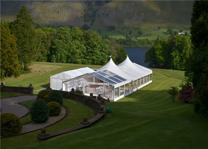 18m*35m Shelter Structure Fireproof Canvas Mixed Marquee Timeless Event Tent