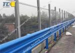 Galvanized Steel W Beam Crash Barrier 1000 Meters Silver Color CE Approved