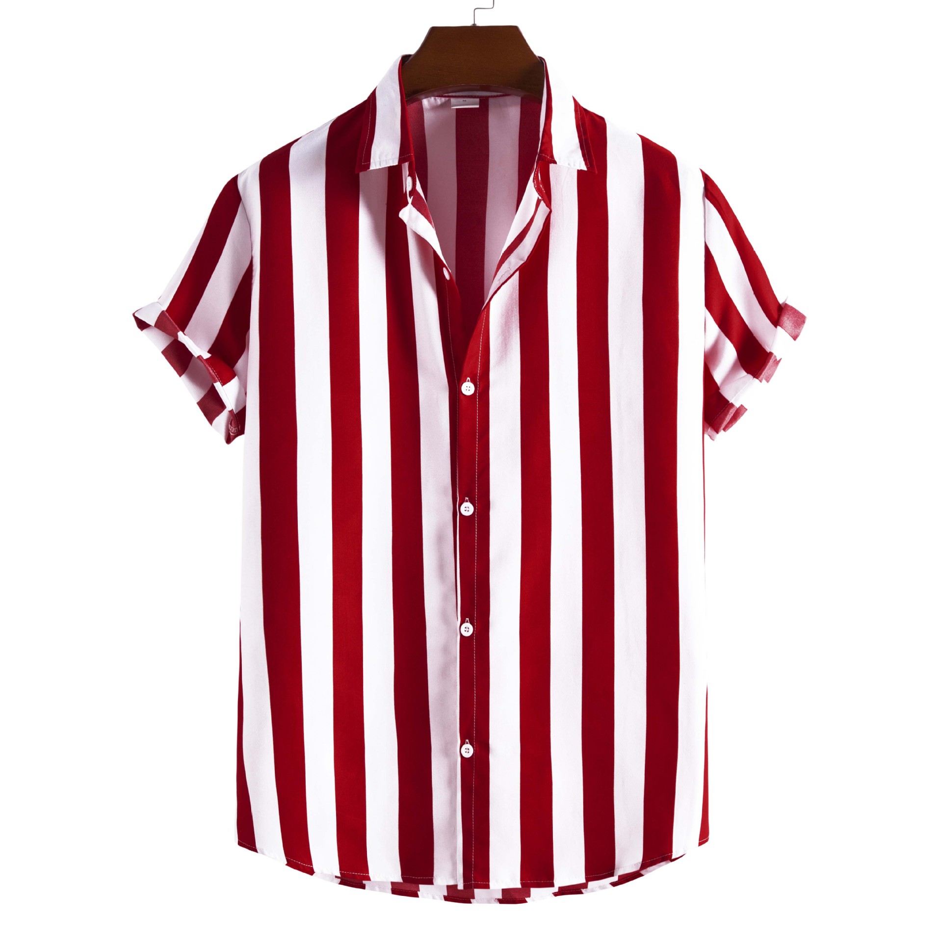 Summer Men's Short Sleeve Shirt in Nonwoven Fabric for Plus Size Men's Clothing