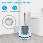 Ergonomic Silicone Toilet Cleaning Brush SS304 Handle Bathroom Bowl Brush