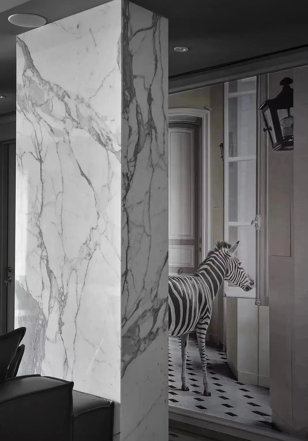 Bianco Covelano Lucidato Artificial Quartz Stone Slab Scratch Resistant