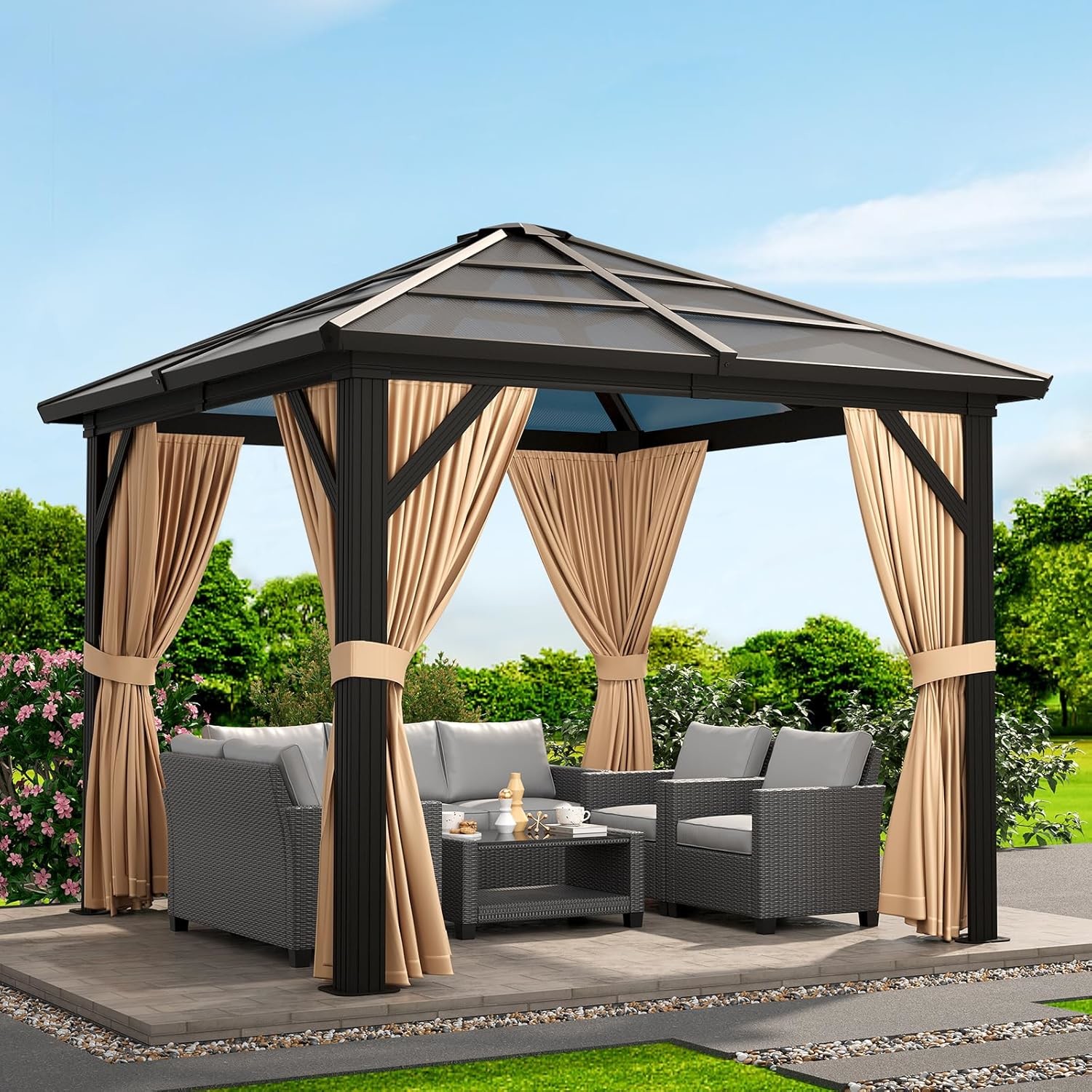 Stylish & Sturdy Aluminum Hardtop Gazebos Your Year-Round Outdoor Escape Awaits