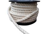 3/4 Strand 10mm Ecru Color Twisted Coarse Cotton Rope for Canvas Bag Length 0