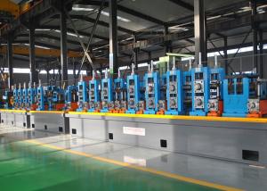 China Blue Diameter 33.7-60.3mm Carbon Steel Tube Mill Machine Speed 70m/min factory