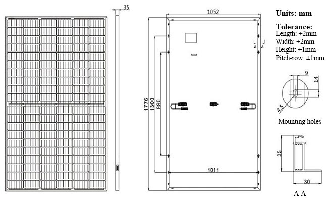 370W High Efficiency Solar Panels Residential High Performance Solar Cells CN120