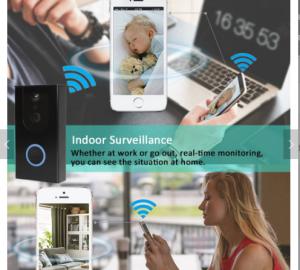 China H.264 720P 1Mega ring Smart WiFi video doorbell, wireless video door phone, IP Wi-Fi camera Waterproof Wireless Doorbell factory