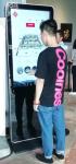 Free standing 55 inch interactive information multi touch screen advertising