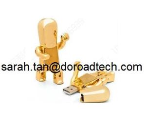 China Creative Metal Robot USB Flash Drives, High Quality Promotional Gift with Customize Logo factory