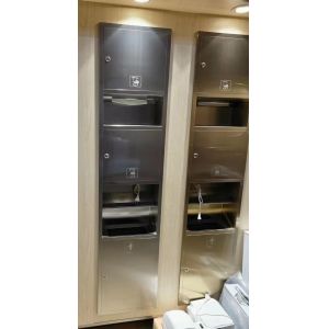 900x280mm Brushed Recessed Trash And Towel Dispenser Recessed Paper Towel