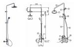 Automatic Shower Mixer Brass Bathroom Sink Faucets , Chrome Wall Mounted Faucets
