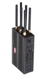 China 10m Portable Cell Phone Jammer 6 antennas Built in 7.4V 3600mAh Li-ion battery factory