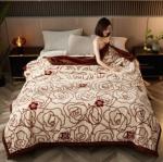 Seasonal All-Season Raschel Blanket Luxury Bed Printed Home Bedroom Fluffy Throw