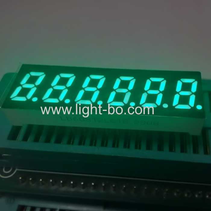 Small Size 6 Digit 7 Segment LED Display Common Anode Green for Frequency Converter