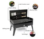 Modern Style Black Camping Patio Foldable Barbecue Charcoal Portable Outdoor