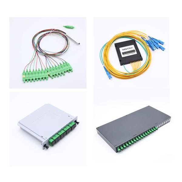 1*16 Black Rack Mount Fiber Optic Plc Splitter
