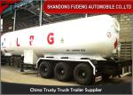 FUWA / BPW Tri - Axle LPG Tank Trailer Design Pressure 1.61MPa 50000 / 60000