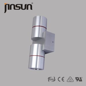 China up-down lighting 2*3w gu10 base wall light with high quality Aluminum material lamp body factory