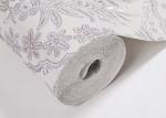 Embossed Retro Vintage Wallpaper Symmetrical Floral Pattern for Living Room