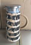 Best selling Seagrass bottle carrier Wicker detox bottle holder Seagrass glass