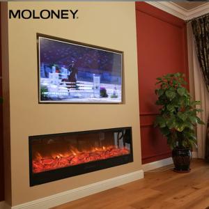 China 47inch / 1200mm Wall Fireplace Heater 750-1500W Manual Pannel Remote Control factory