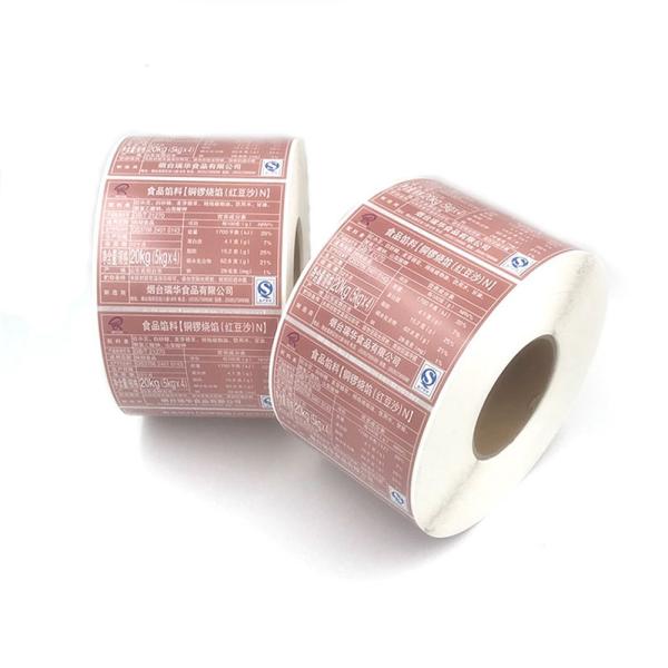 Healthy Nontoxic Food Packaging Stickers Self Adhesive CMYK custom printed food