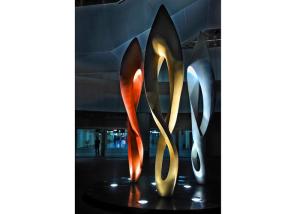 China Painted Number Eight Stainless Steel Sculpture for Modern Outdoor Decoration factory
