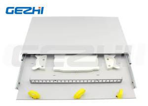 China 19inch 1U Slide Rail Rack Mount Full Cover Fiber Optic Patch Panel factory