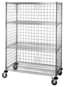 China 4 - Tier Wire Shelving Unit / Durable Organizer Metal Storage Rack factory