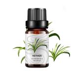 Organic Vetiver Essential Oil Bottle Steam Distillation Essential Oils