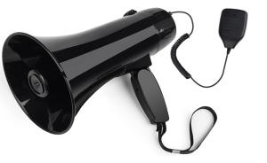 China Customizable Military Megaphone 8h Battery Life Dry Cell Battery Operated Megaphone factory