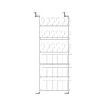 Door Back Barber Shop 6Layers Wig Display Stand Wall Mount Metal