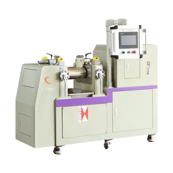 CF-230 Two Roll Mill Rubber Machine internal view