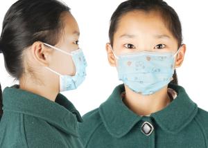 China Lovely Pattern Children Disposable Surgical Masks , Kids Girls Boys Baby Breathable Earloop Face Mask factory