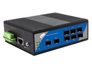 China Industrial Cascading Managed Fiber Switch 2 Gigabit SFP 6 10/100Mbps SFP Ports factory