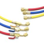Flexible AC Gas Yellow HVAC Refrigerant Charging Hose R12 R22 R134a R410a