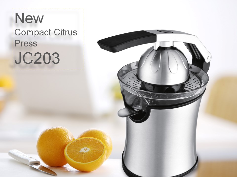 JC203 160W Powerful Stainless Steel Citrus Press with Handle 