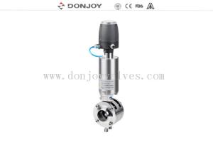 China 3A CE Pneumatic Double Seat 4&quot; PN16 Butterfly Valves factory