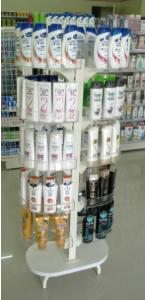 China Custom Design Metal Display Fixtures Retail Store Mall Shampoo Display Rack factory
