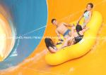 Tornado Fiberglass Commercial Family Water Slide For Water Park , 42*70m Floor