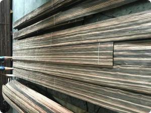 China Quarter wood veneer Door Skin Makassar Ebony wood veneer factory
